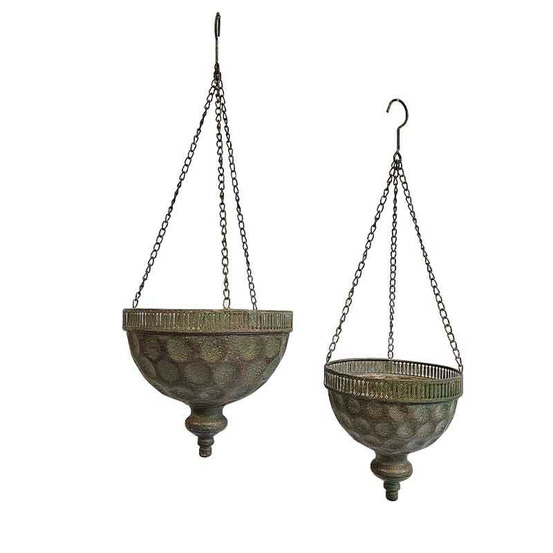 Ensemble jardinières à suspendre 26x26x24cm