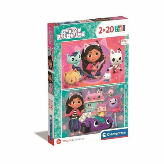 Puzzle - gabby s dollhouse - 2 x 20 pièces -theme dessins animés