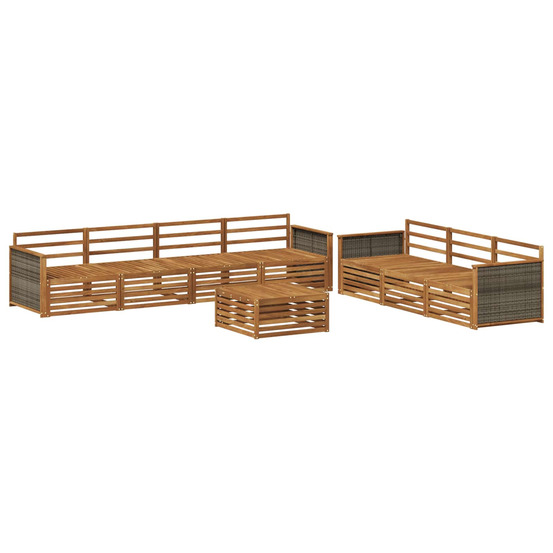 Ensemble de canapés d'extérieur 8 pcs naturel