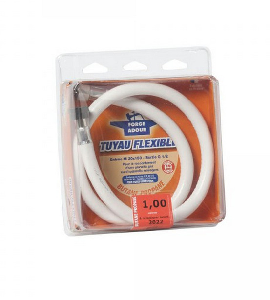 Tuyaux de gaz butane/propane caoutchouc 1m - flexible inox