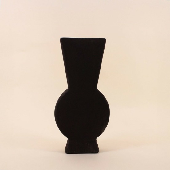 Vase design géométrique en grès 38cm