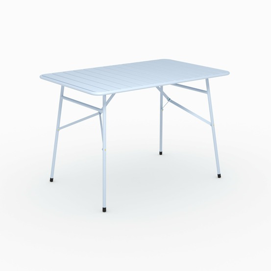 Yumi-table de jardin en métal bleu pastel 4 personnes