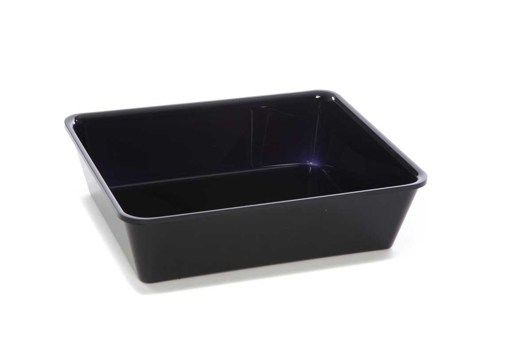 Plateau en plexiglas gastronorme gn 1/2 325x265x80mm noir - matériel chr pro