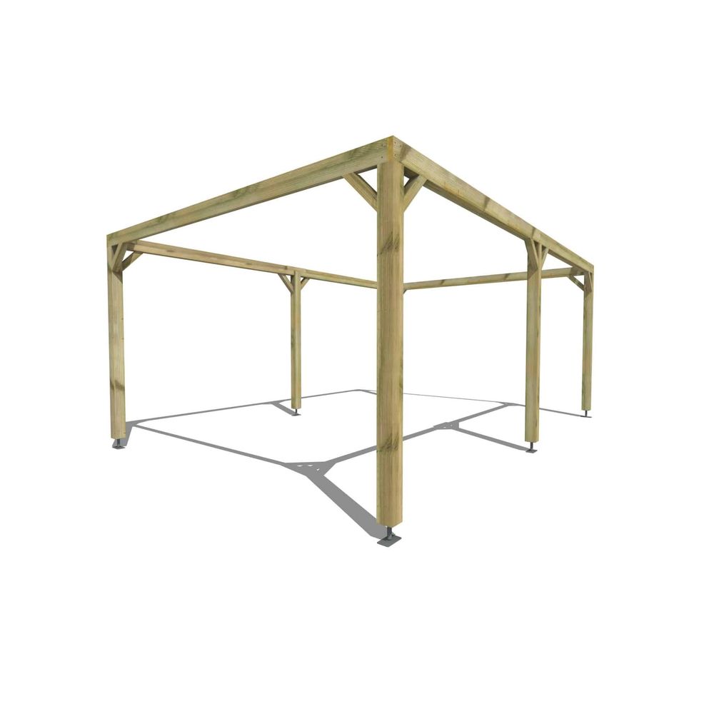 Pergola bois • 6m x 4m • indépendante • cadre simple • livraison comprise