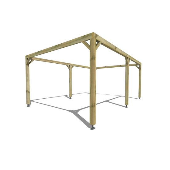 Pergola bois • 6m x 4m • indépendante • cadre simple • livraison comprise