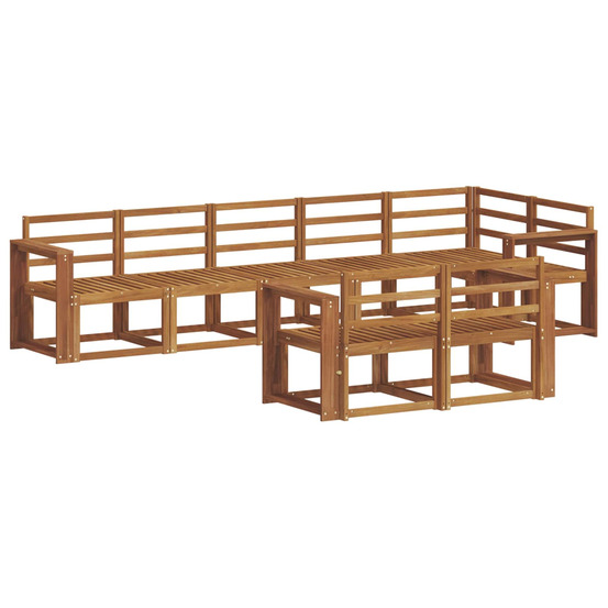 Ensemble de canapés d'extérieur 8 pcs naturel