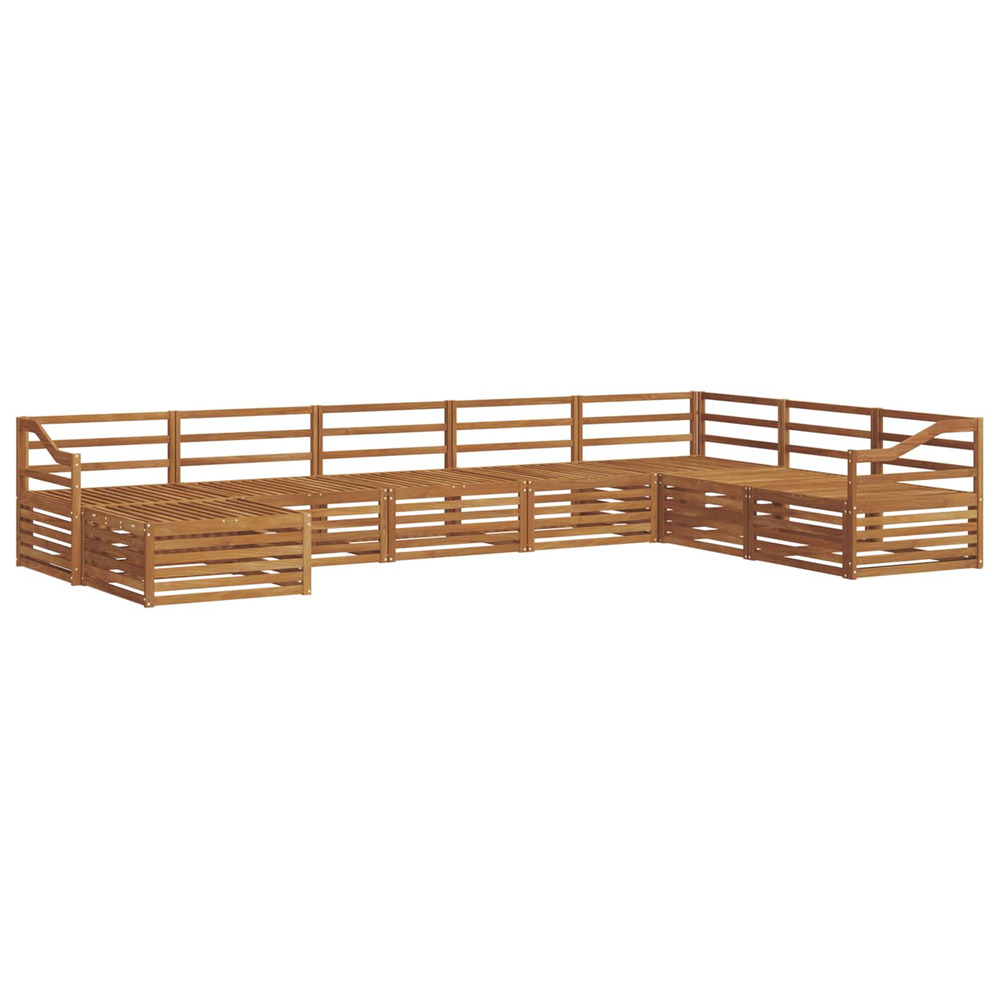 Ensembles de canapés 8 pcs naturel bois d'acacia massif