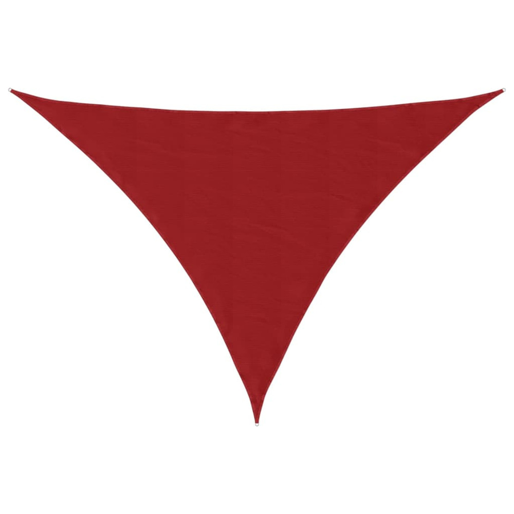 Voile de parasol tissu oxford triangulaire 5x5x6 m rouge
