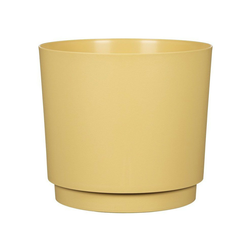 Pot de fleurs rond - deroma - 236 - 13 l - ø 29 cm - jaune