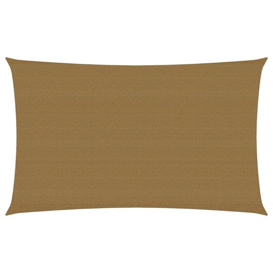 Voile toile d'ombrage parasol 160 g/m² taupe 2 x 5 m pehd
