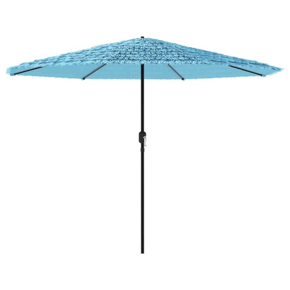 Parasol de jardin avec mât en acier bleu 388x388x248 cm