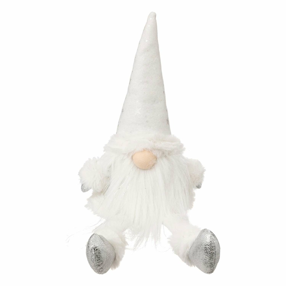 Gnome de noël - h. 46 cm - blanc