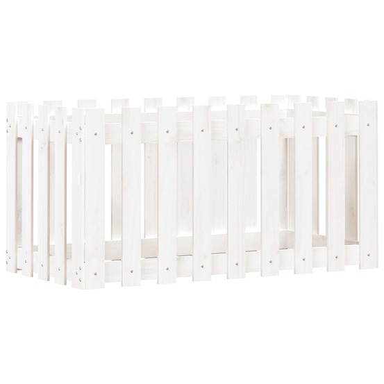 Lit surélevé de jardin design de clôture 100x50x50cm pin massif