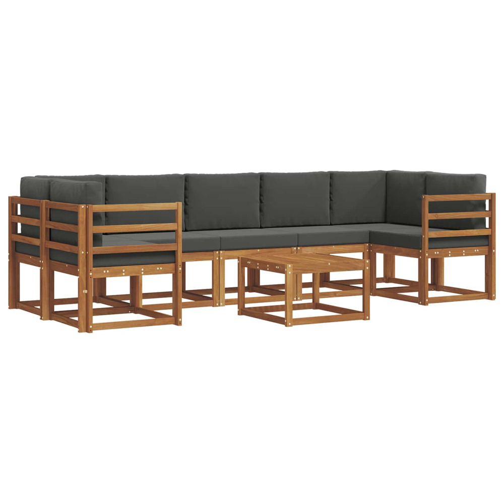 Ensemble de canapés d'extérieur 8 pcs naturel et anthracite