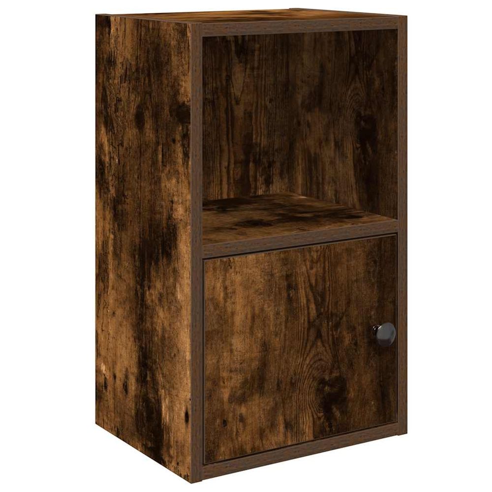 Bibliothèque chêne fumé 31x24x52 cm bois d'ingénierie