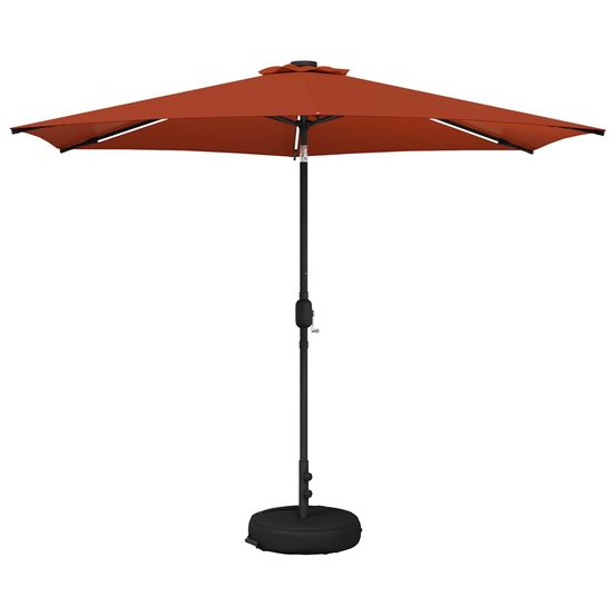 Parasol de jardin avec lumières led et base 300 x 300 cm