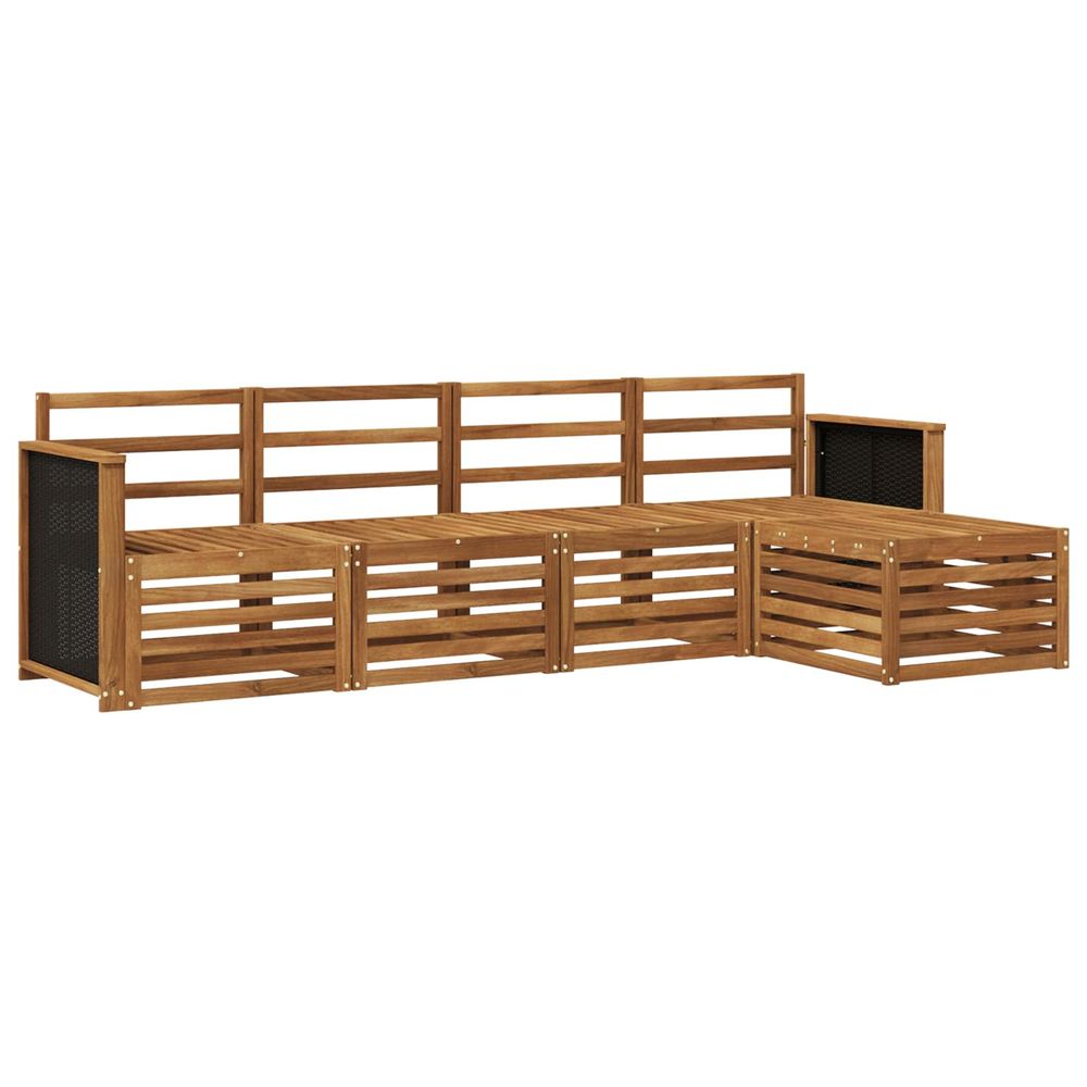 Ensemble de canapés d'extérieur 5 pc naturel