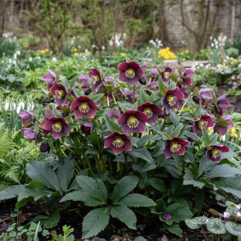 Hellébore orientale aubergine lot de 3 godets