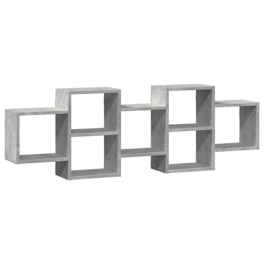 Étagère murale gris béton 129x18x42 cm bois d'ingénierie