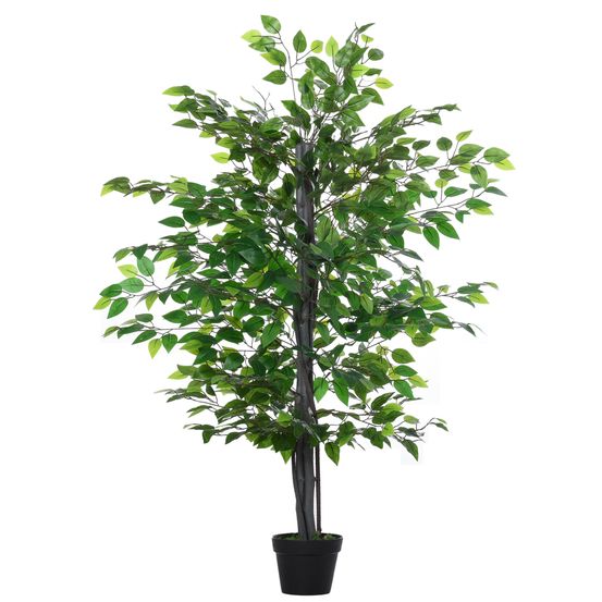 Ficus banyan artificiel plastique intérieur extérieur aspect naturel 145cm vert