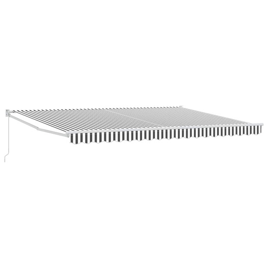 Auvent rétractable anthracite et blanc 4 x 2 m