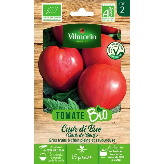 Sachet graines tomate cuor di bue ( coeur de boeuf ) bio