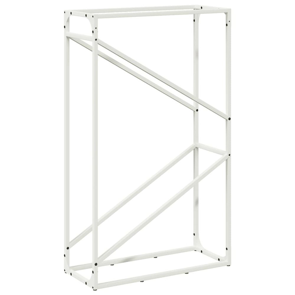 Portant de bois chauffage blanc 60x25x100 cm