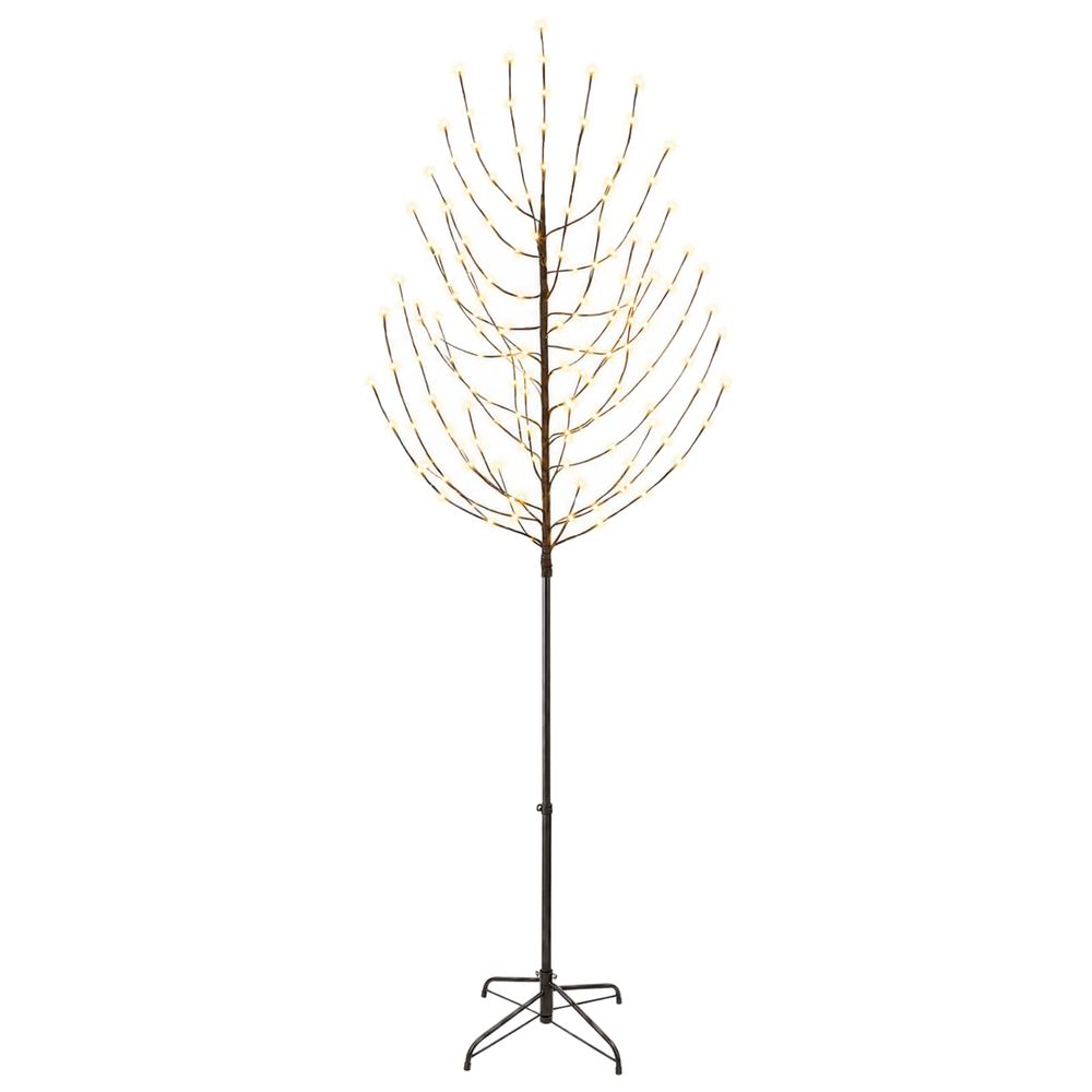 Arbre de noël led noir 47 x 240 cm acier 220 led