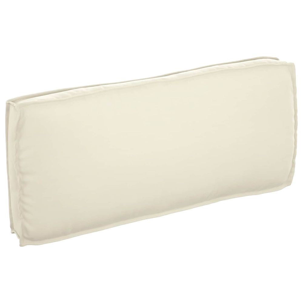 Coussin tissu oxford crème 120 x 50 x 12 cm