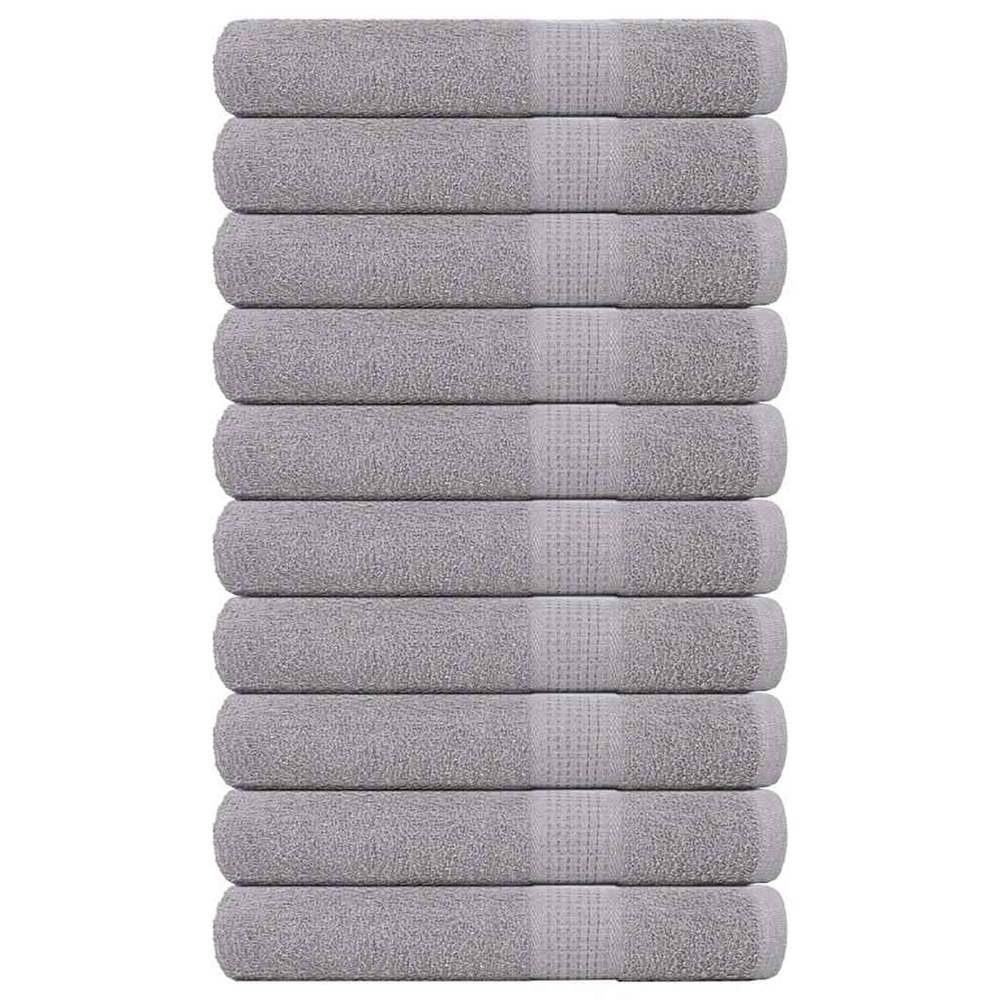 Serviettes de sauna frogn 10 pcs gris 80x200 cm 360 g/m²