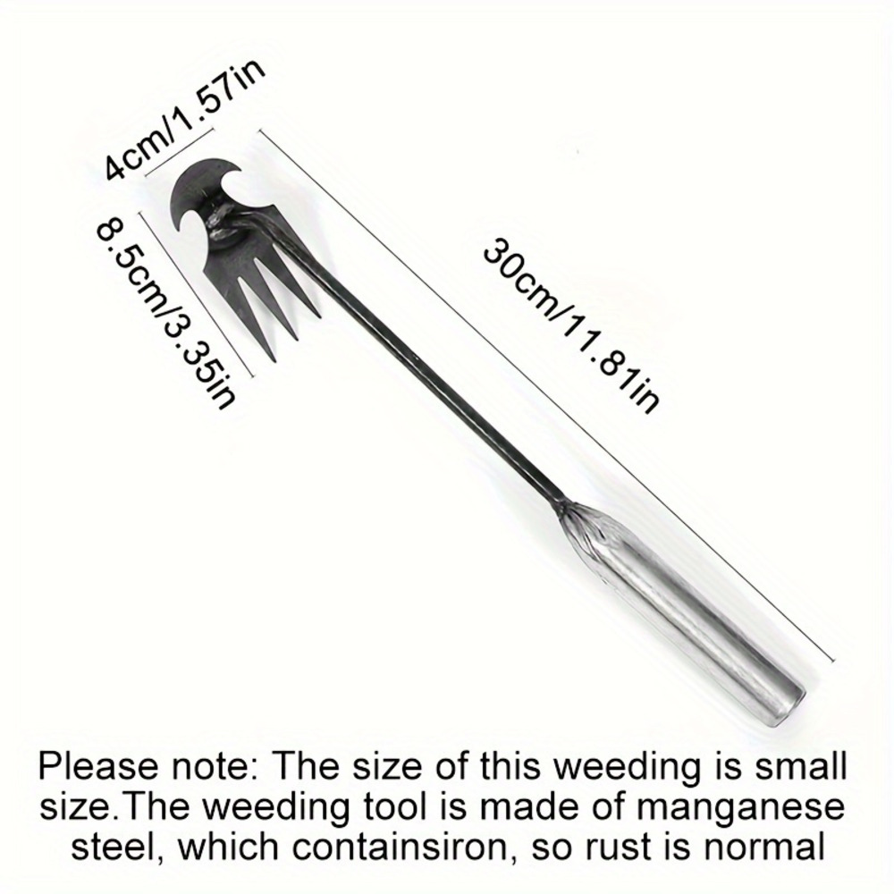 Grattoir ergonomique à 4 dents - outil de jardinage sur pied