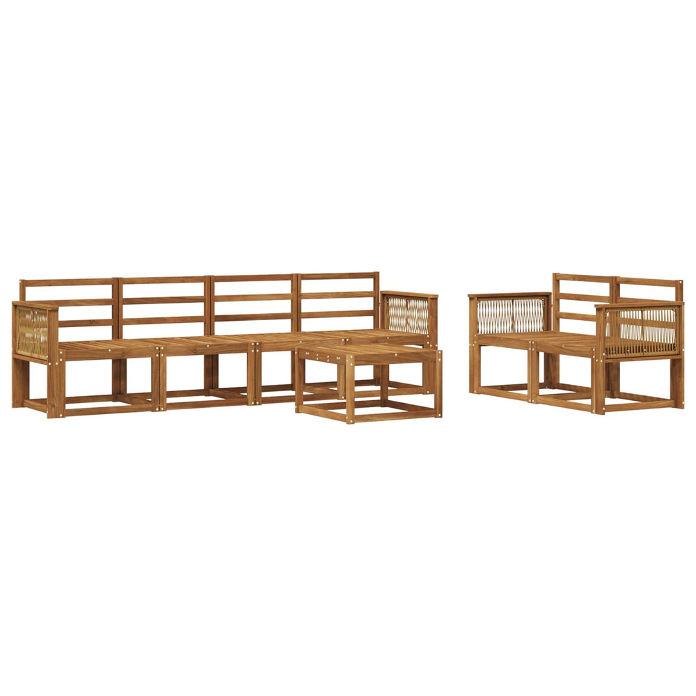 Ensemble de canapés d'extérieur 7 pcs naturel