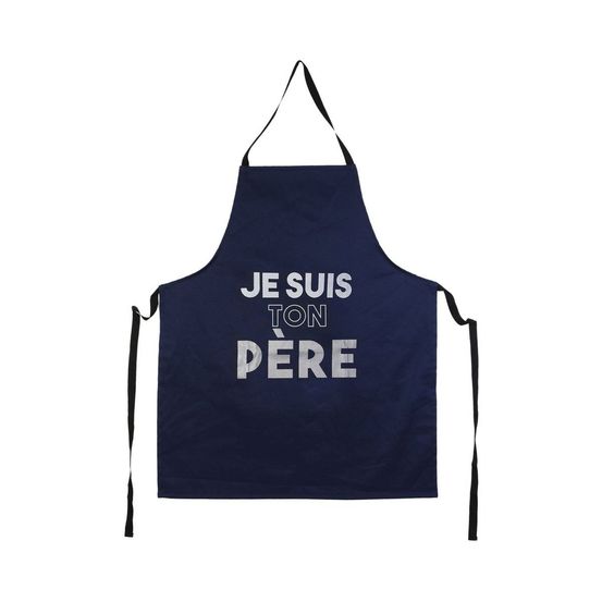 Tablier adulte en tissu papa bleu