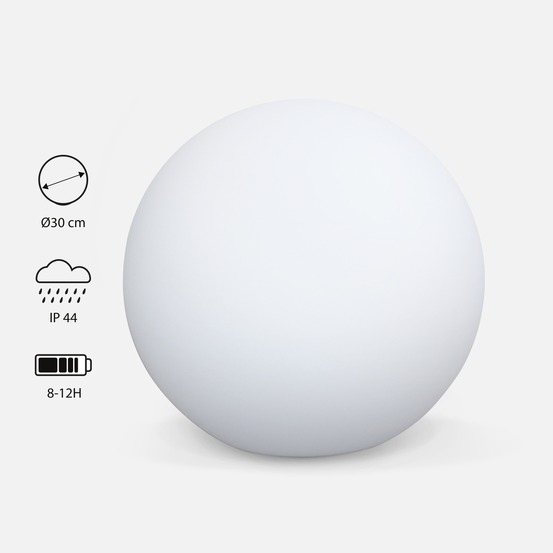 Boule led – sphère décorative lumineuse, blanc chaud, commande à distance