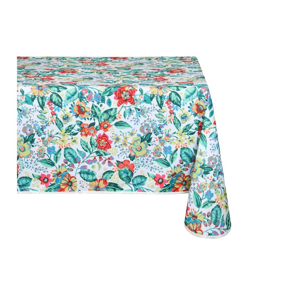 Nappe rectangle fleurs colorees