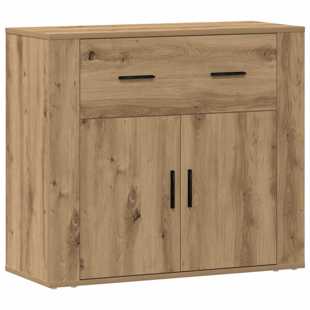 Buffet chêne artisanal 80x33x70 cm bois d'ingénierie