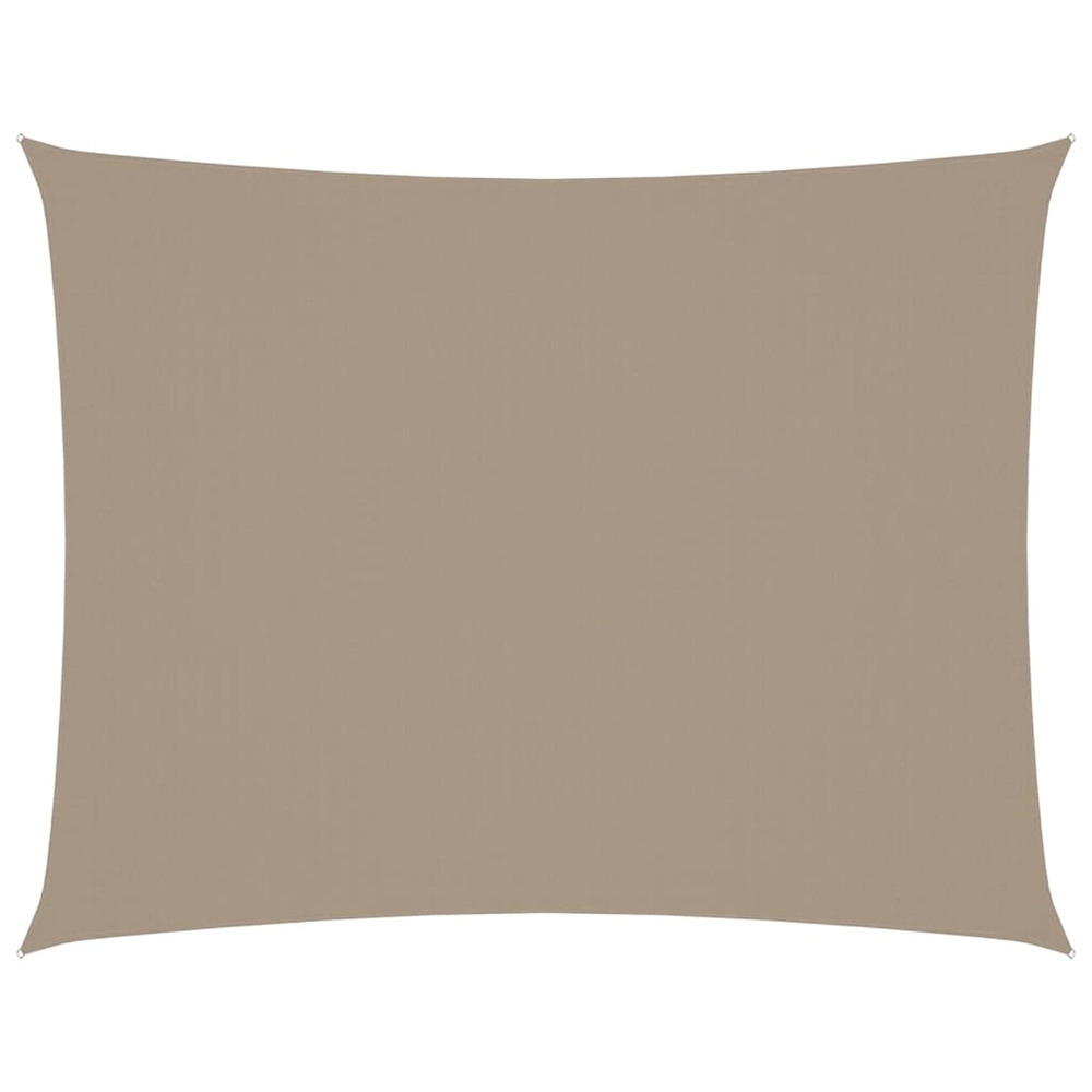 Voile de parasol tissu oxford rectangulaire 4x6 m taupe
