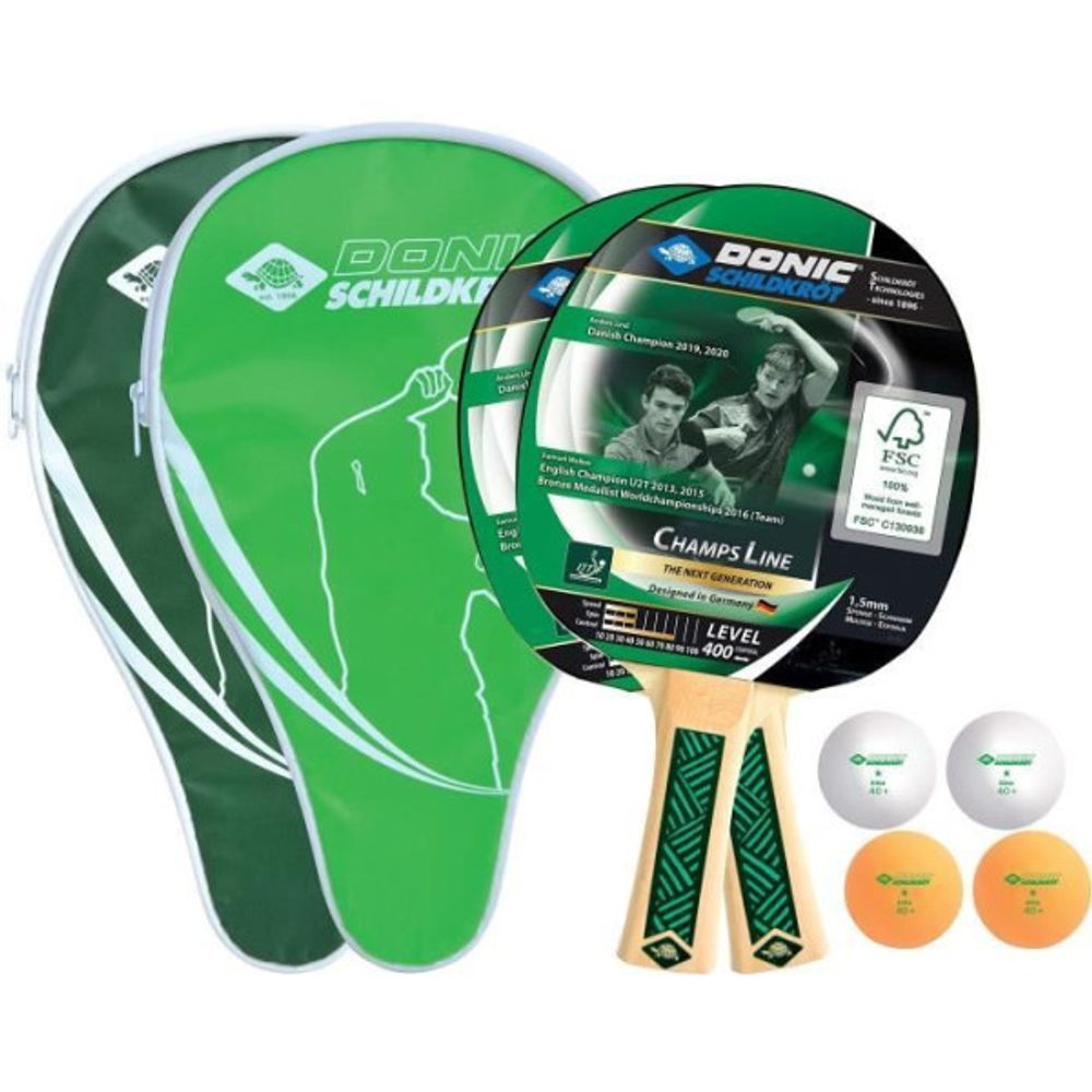 Set de tennis de table - schildkröt - champs line 400 fsc