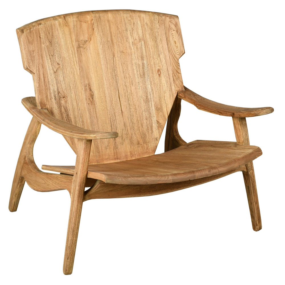 Fauteuil design en teck naturel brazil