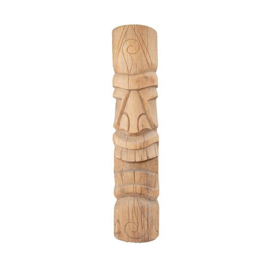 Statue tiki totem mauri 100 cm - brun 100 cm