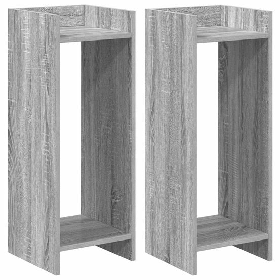 Support de plante 2 pièces sonoma gris 30 x 30 x 80 cm