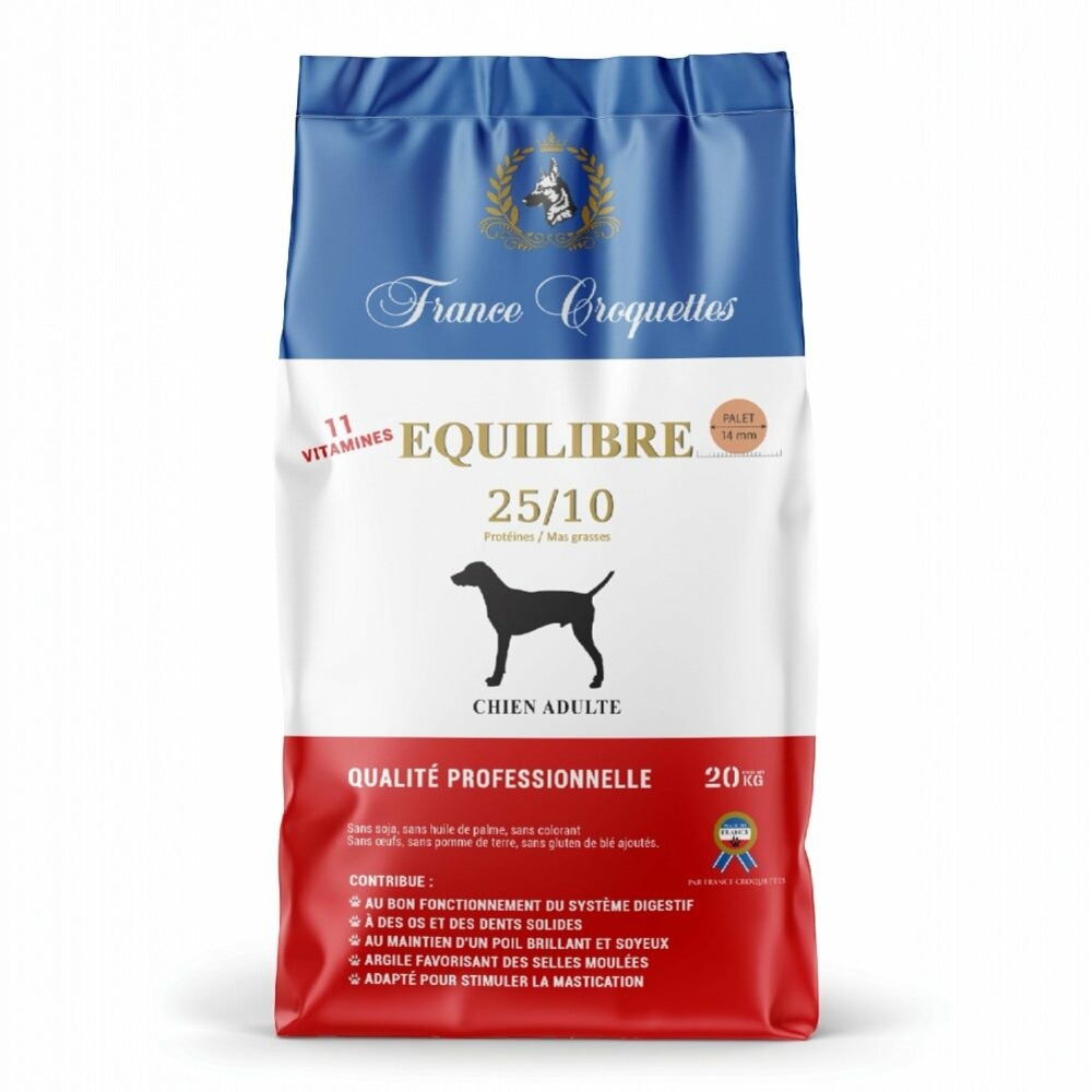France croquette pour chien adulte - equilibre 25/10 – 4kg