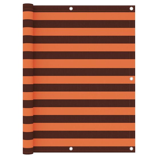 Écran de balcon orange et marron 120x600 cm tissu oxford