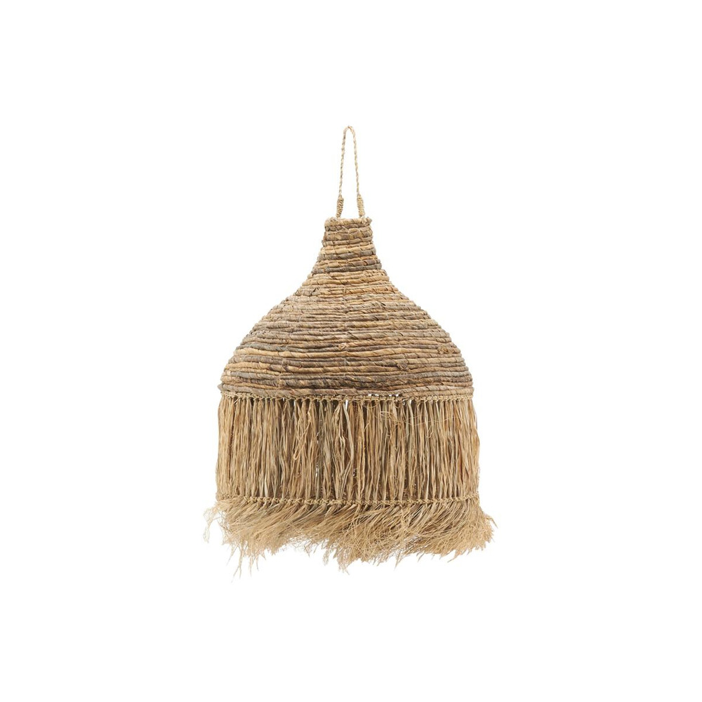 Abat-jour en abaca avec franges pour suspension