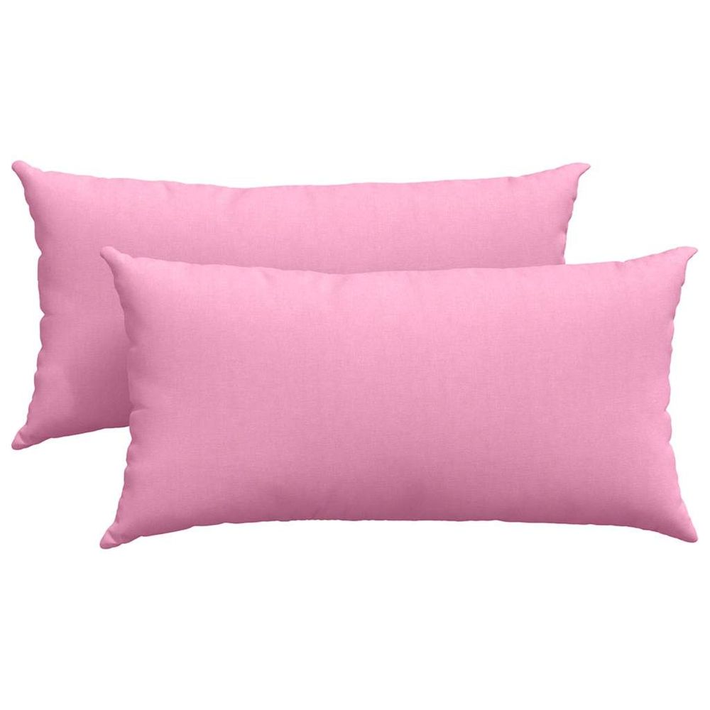 Coussins de canapé 2 pc tissu rose 80 x 40 cm