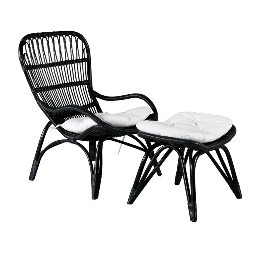 Fauteuil de jardin & repose-pieds 