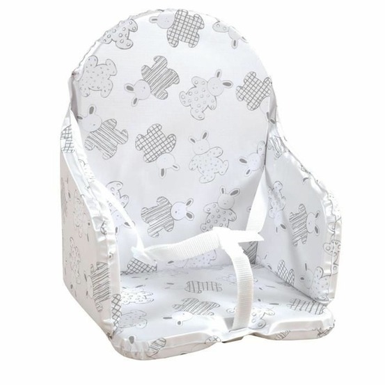 Coussin chaise haute bébé looping sangles et pvc imperméable