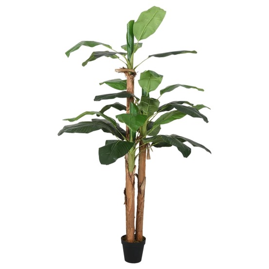 Bananier artificiel 19 feuilles 180 cm vert