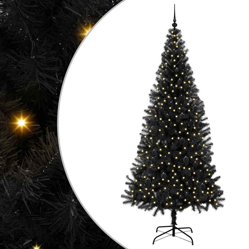 Sapin de noël noir 240 cm pvc