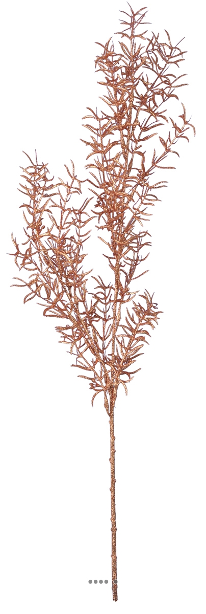 Asparagus artificiel h 70cm scintillant et brillant artificiel cuivre - couleur: